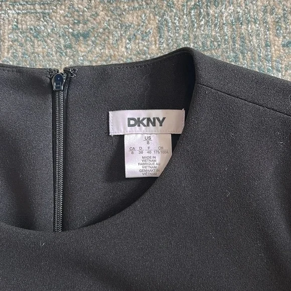 NWT DKNY Black Midi Dress - Picture 3 of 5